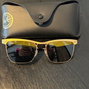 Ray-Ban Gold Frame Sunglasses
